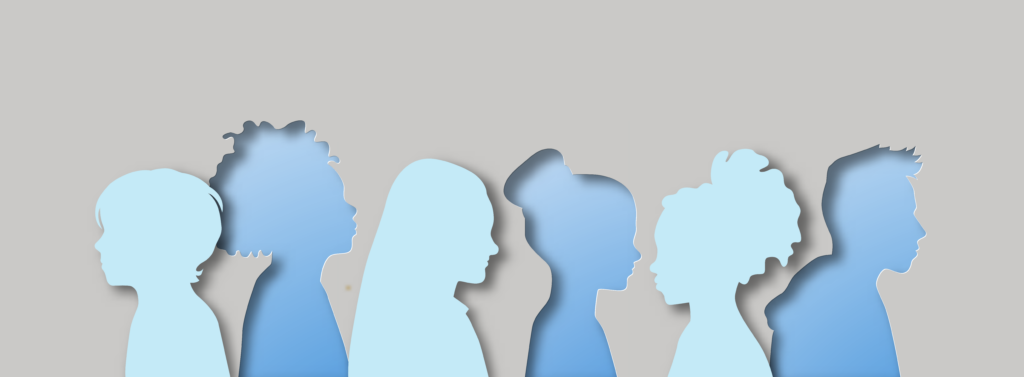 silhouettes of kids