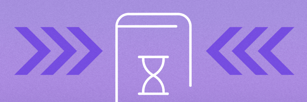 hourglass symbol on cell phone