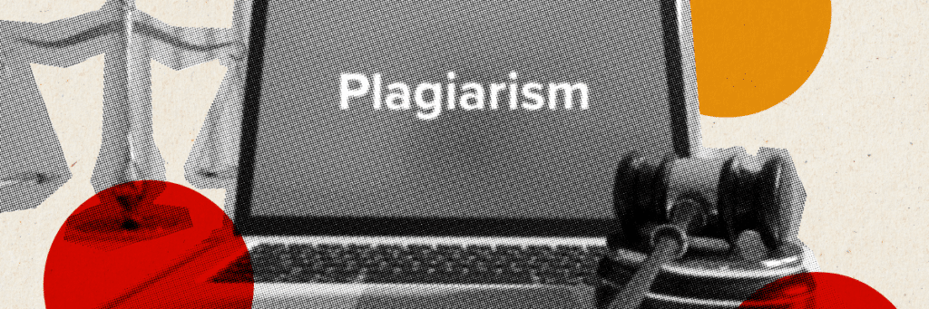 plagiarism on a laptop